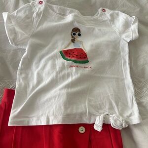 Janie and Jack Candy Red Skort size 4